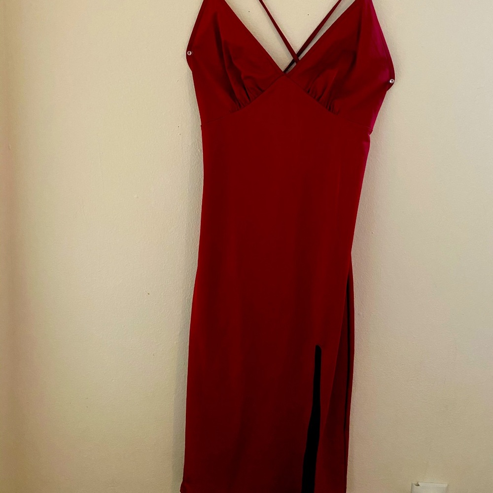 Burgundy Midi Dress